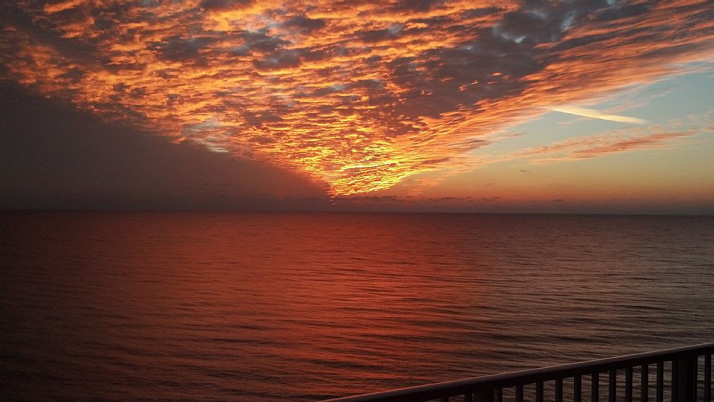 Wow! Sunset view from the balcony is awesome. Doesn't get much better anywhere.