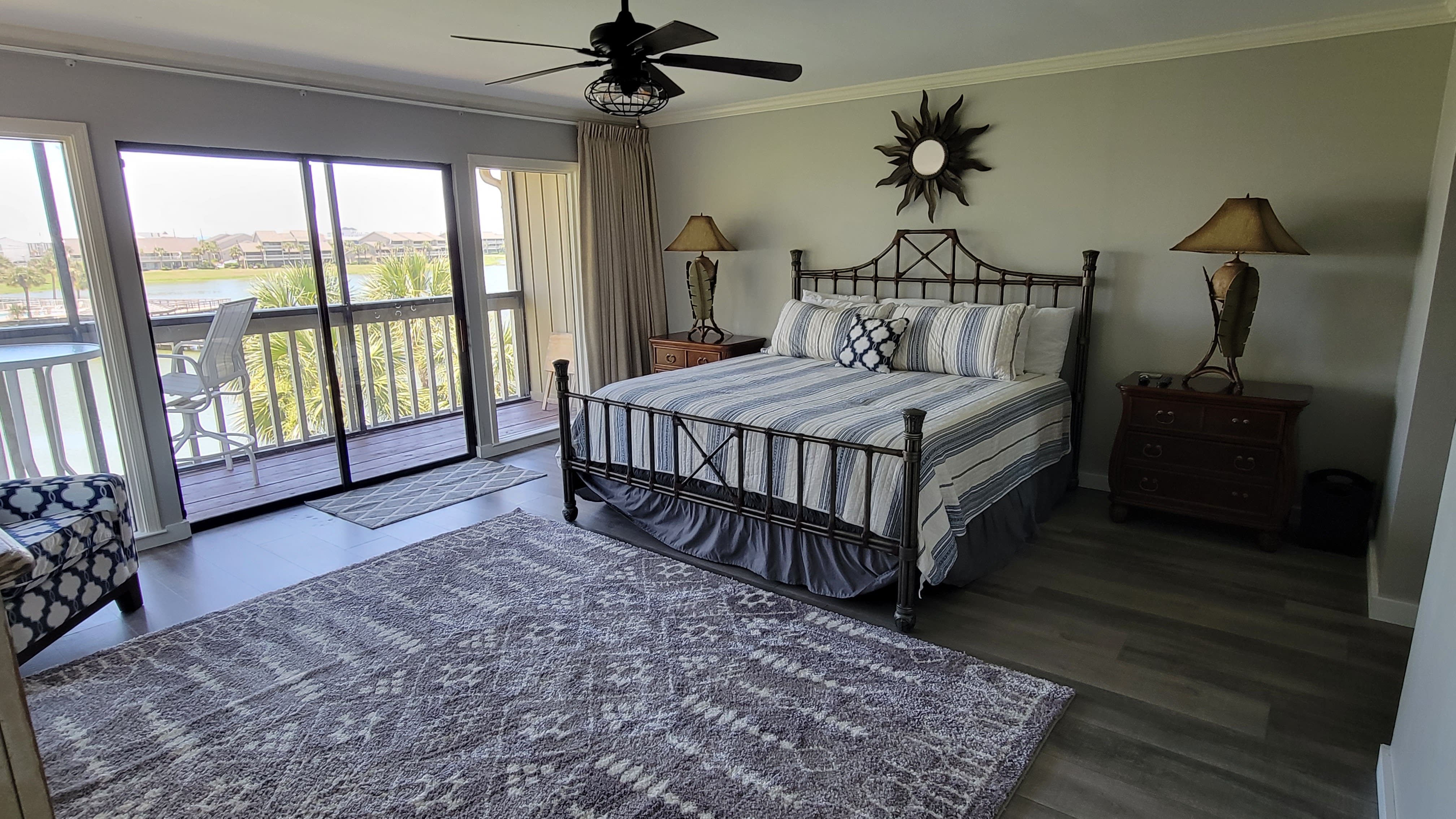 Massive MBR with private screened in deck looks out to the gulf