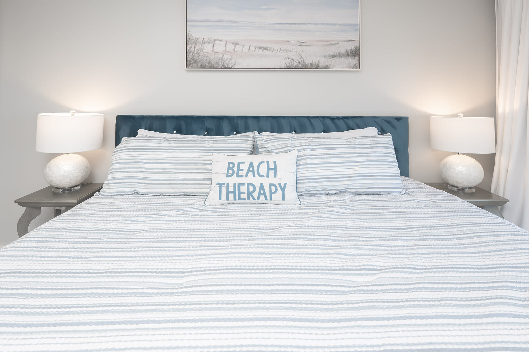 California King size bed for a good nights rest on vacation.