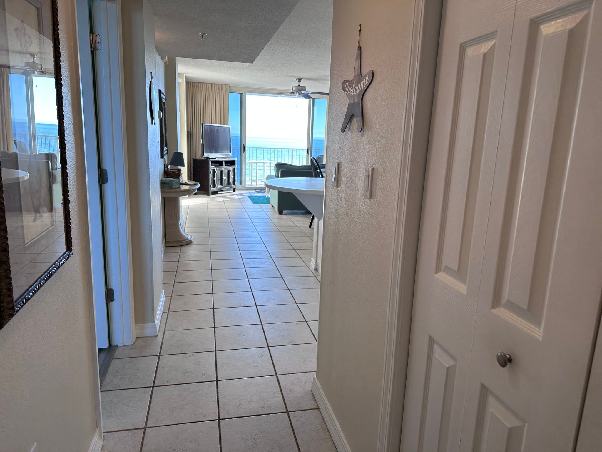 Washer/Dryer located in closet to right side of photo.
