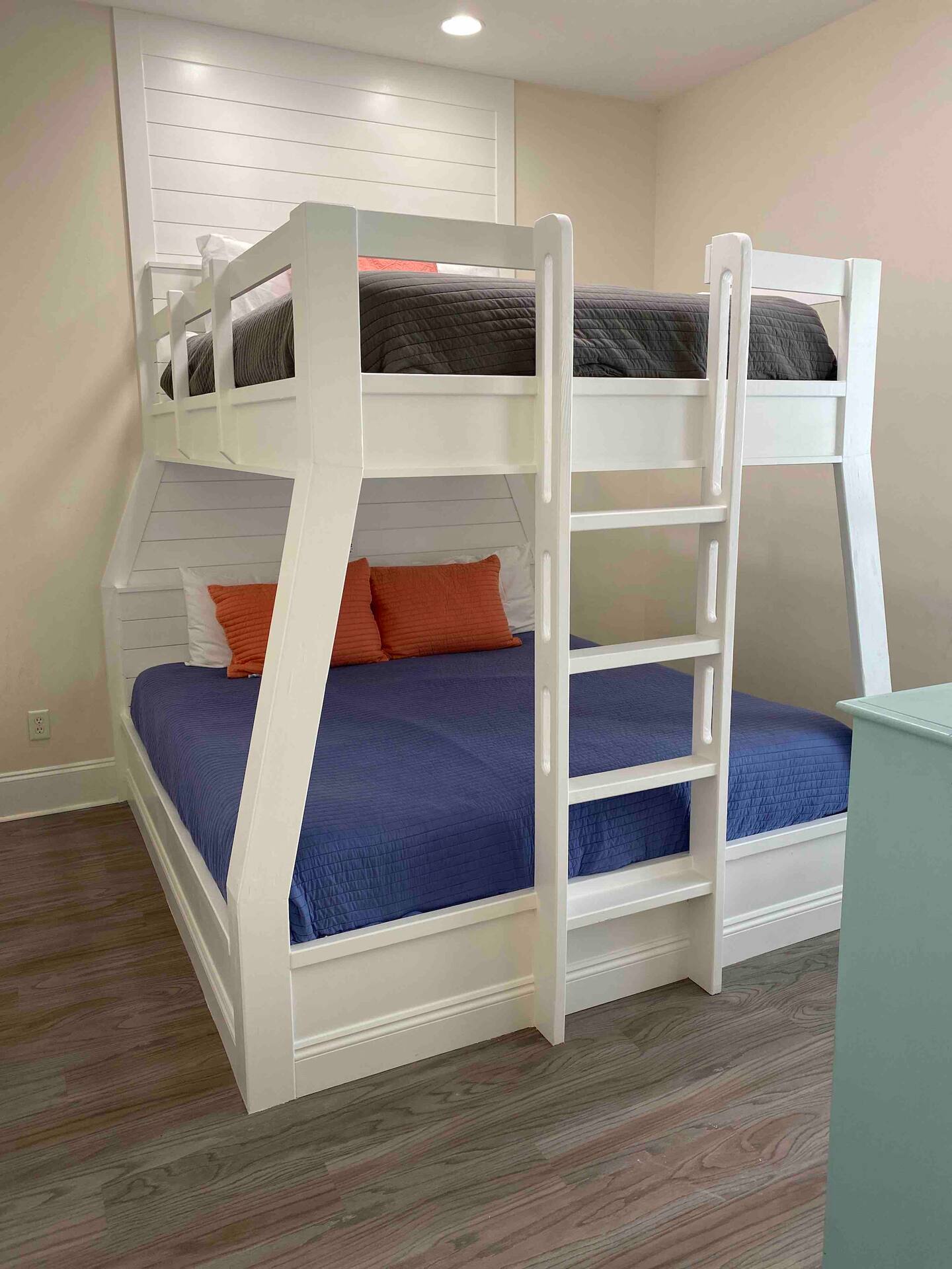 1st floor Custom built in Queen over King. This bed is awesome!