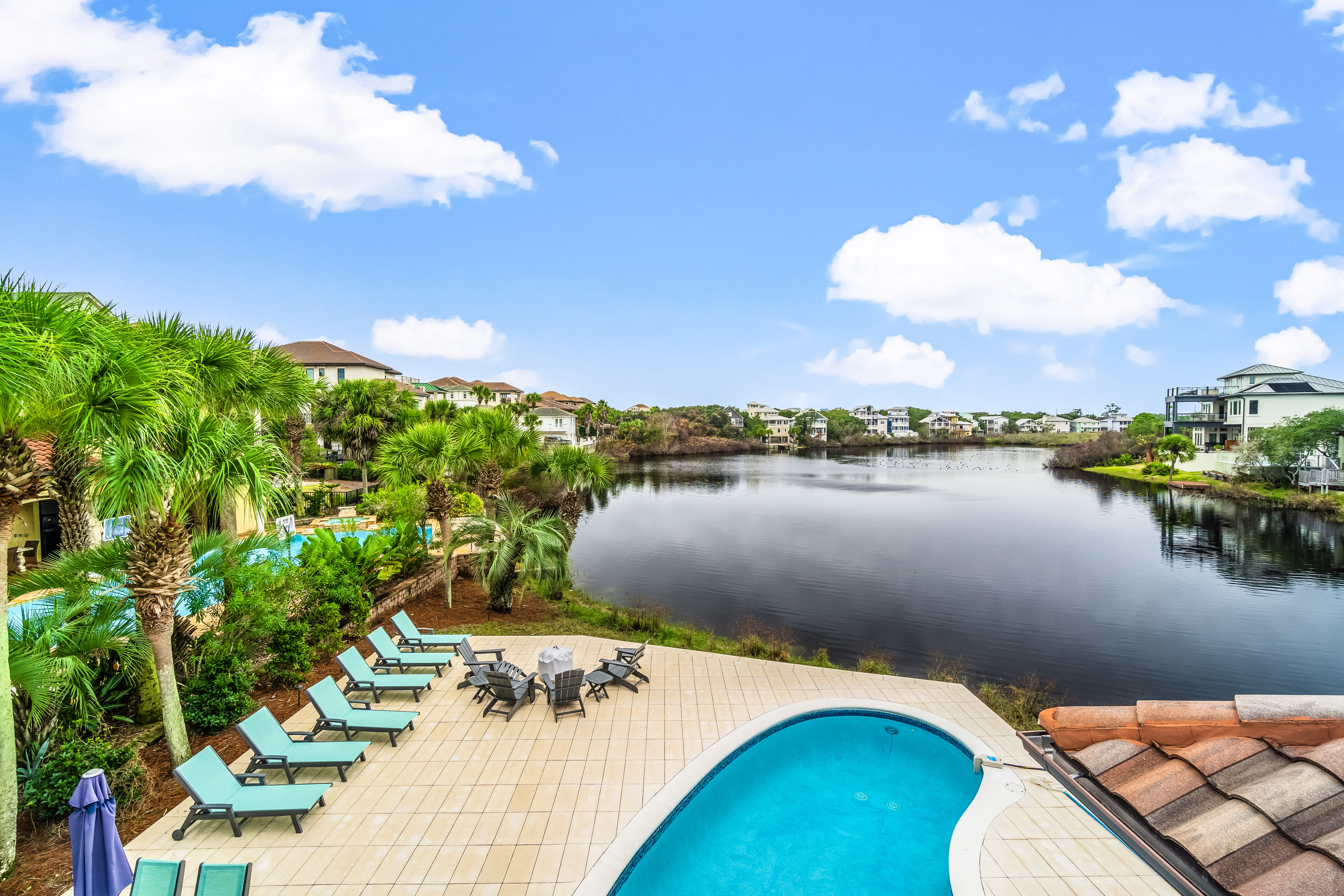 View from top floor balcony