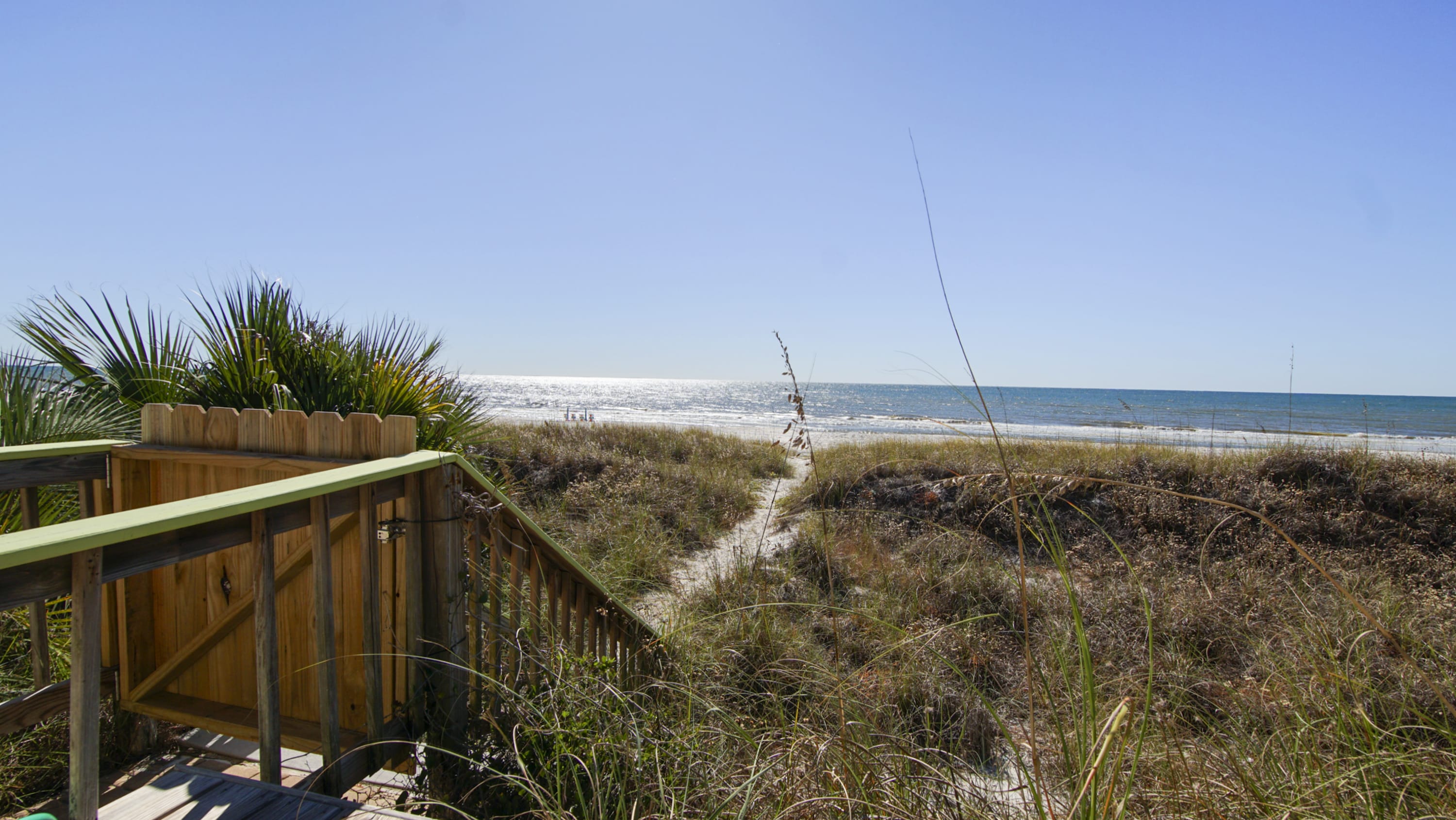 gated entrance to beach