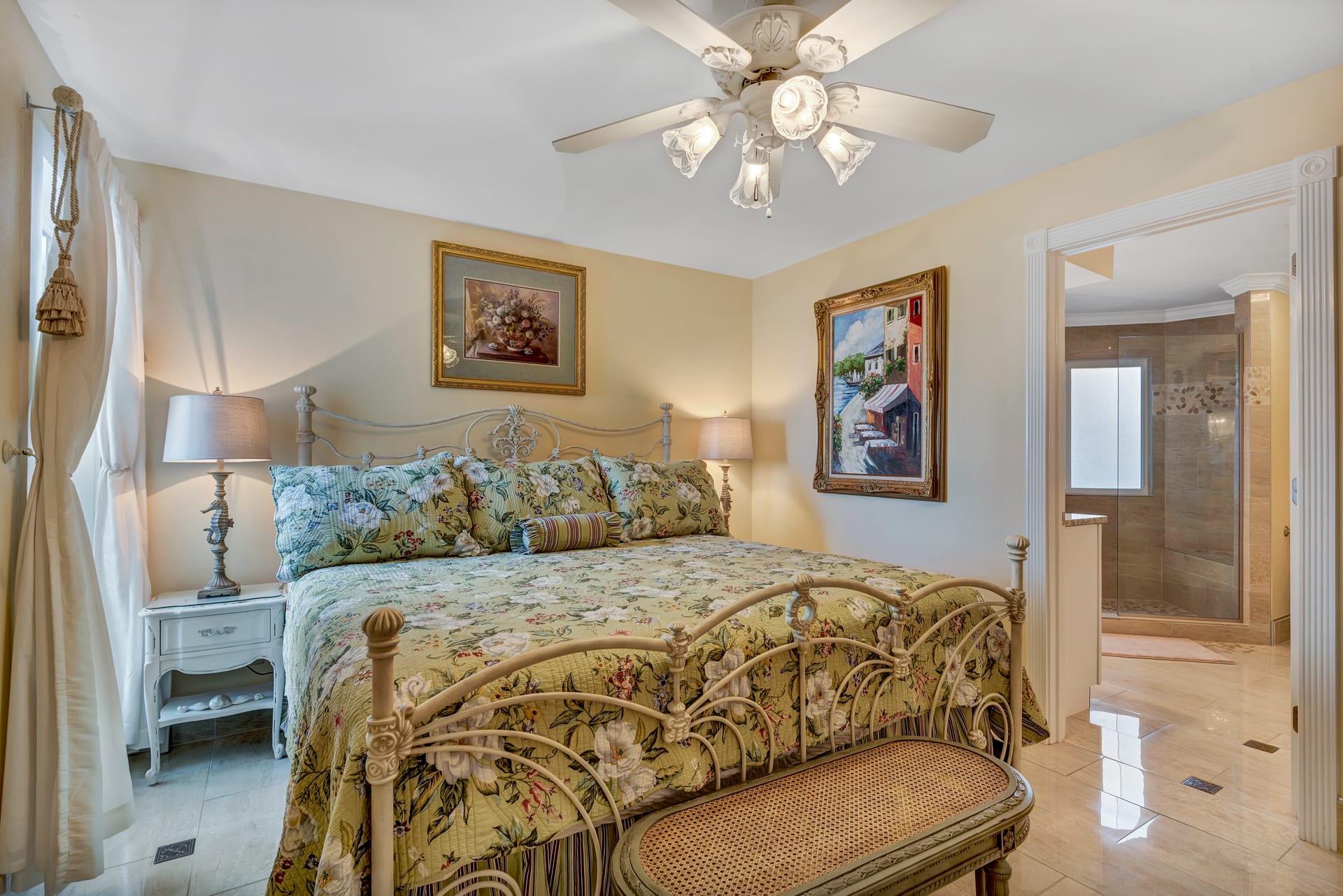 View of Master Bedroom looking into the Master Bathroom