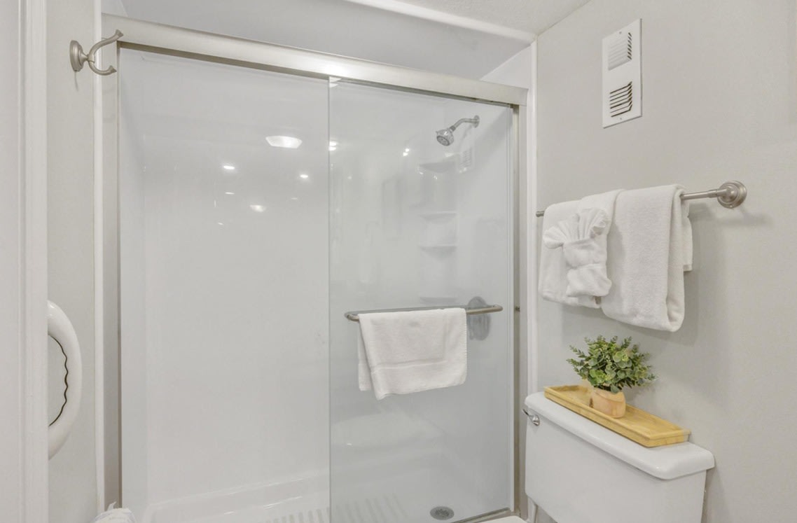 Master Bath Step in Shower