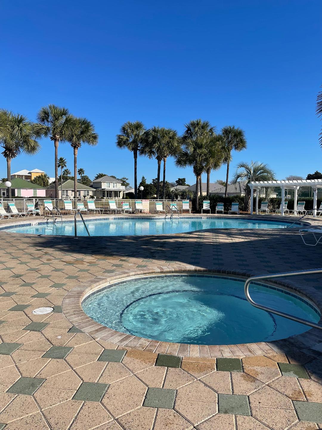heated pool and hot tub