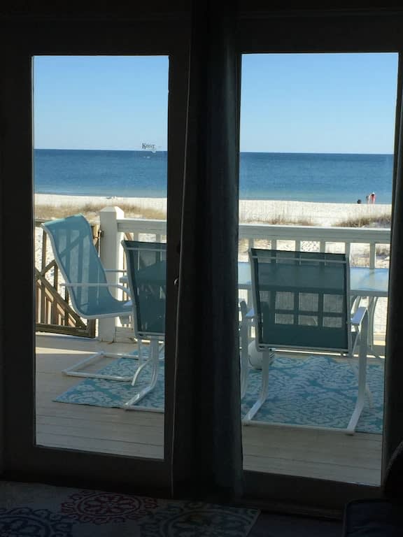 Beautiful beach views from inside the main living area.!