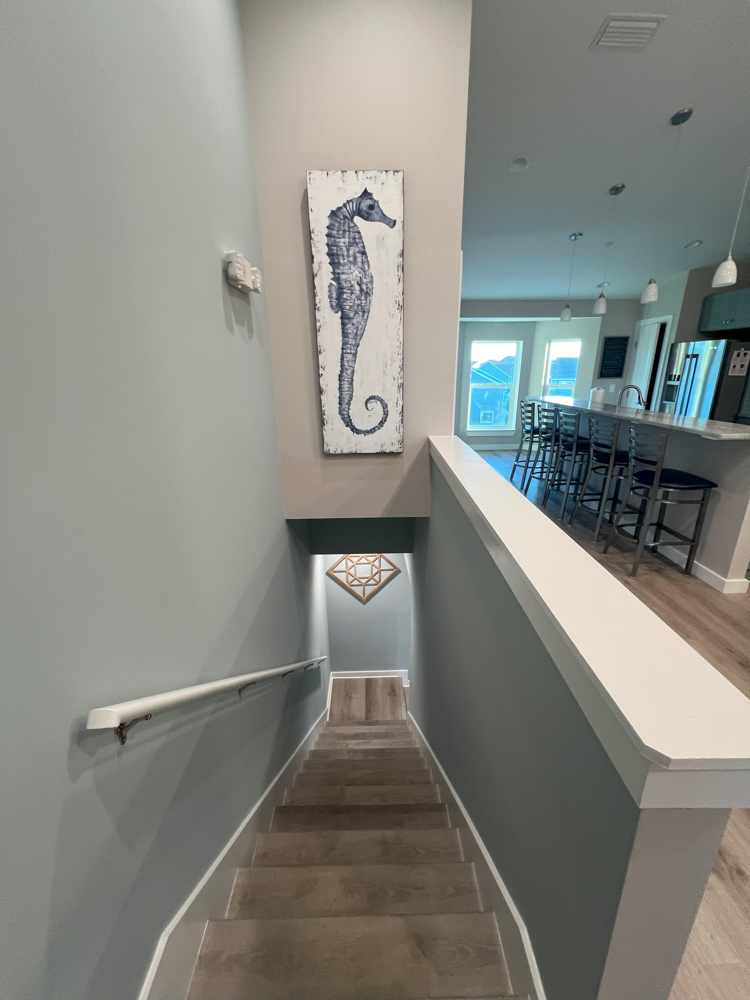 Living space on top floor