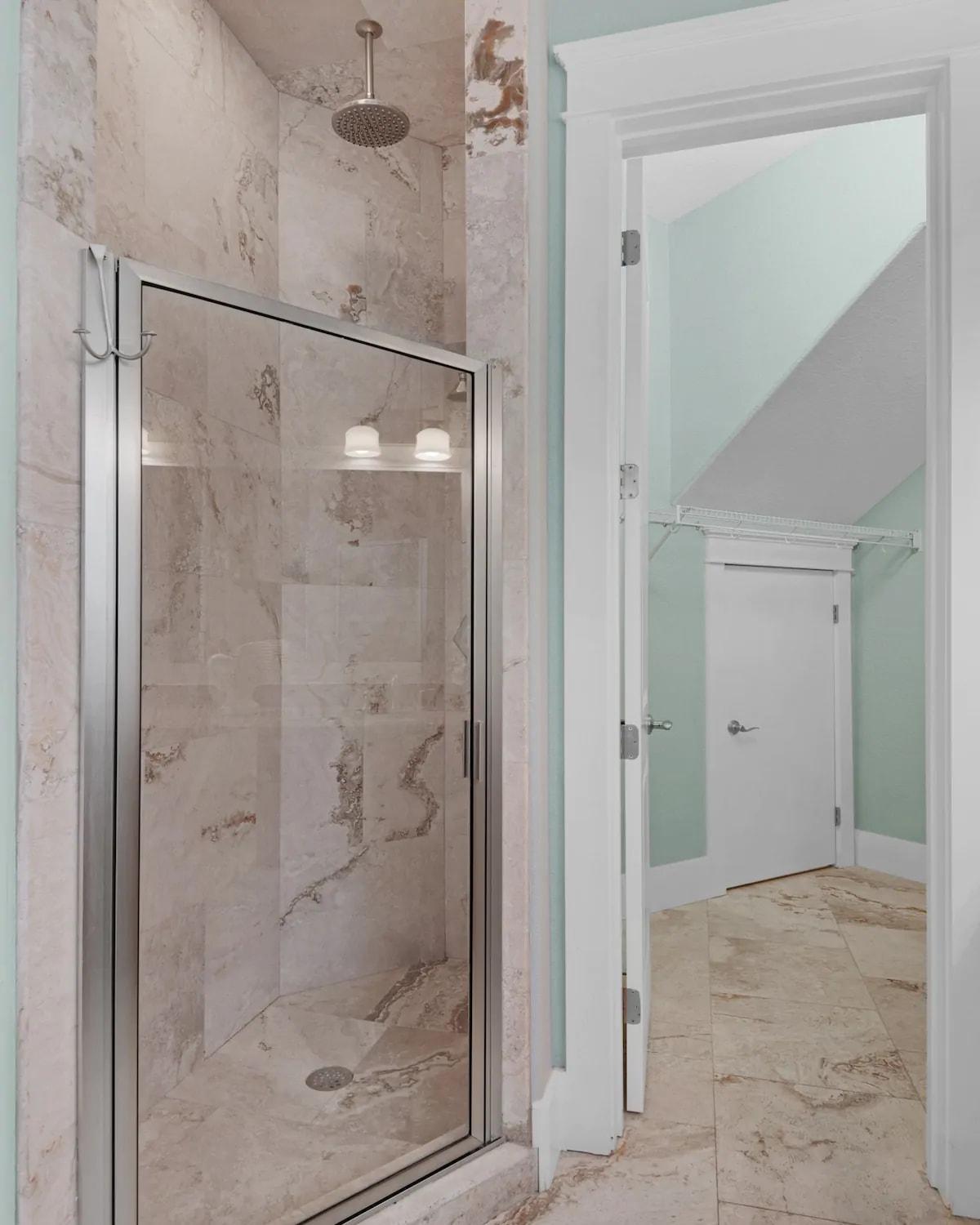 Shenanigans-12...1st floor master shower with rainfall showerhead so that you can relax after your fun in the sun!