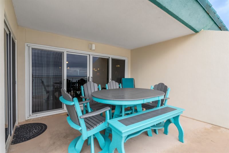 Large, Private Balcony with New Outdoor Furniture Large, Private Balcony with New Outdoor Furniture
