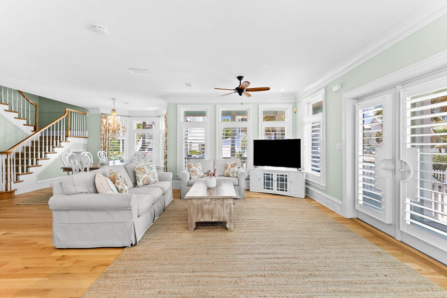 This beautiful beach home is coastal and spacious!