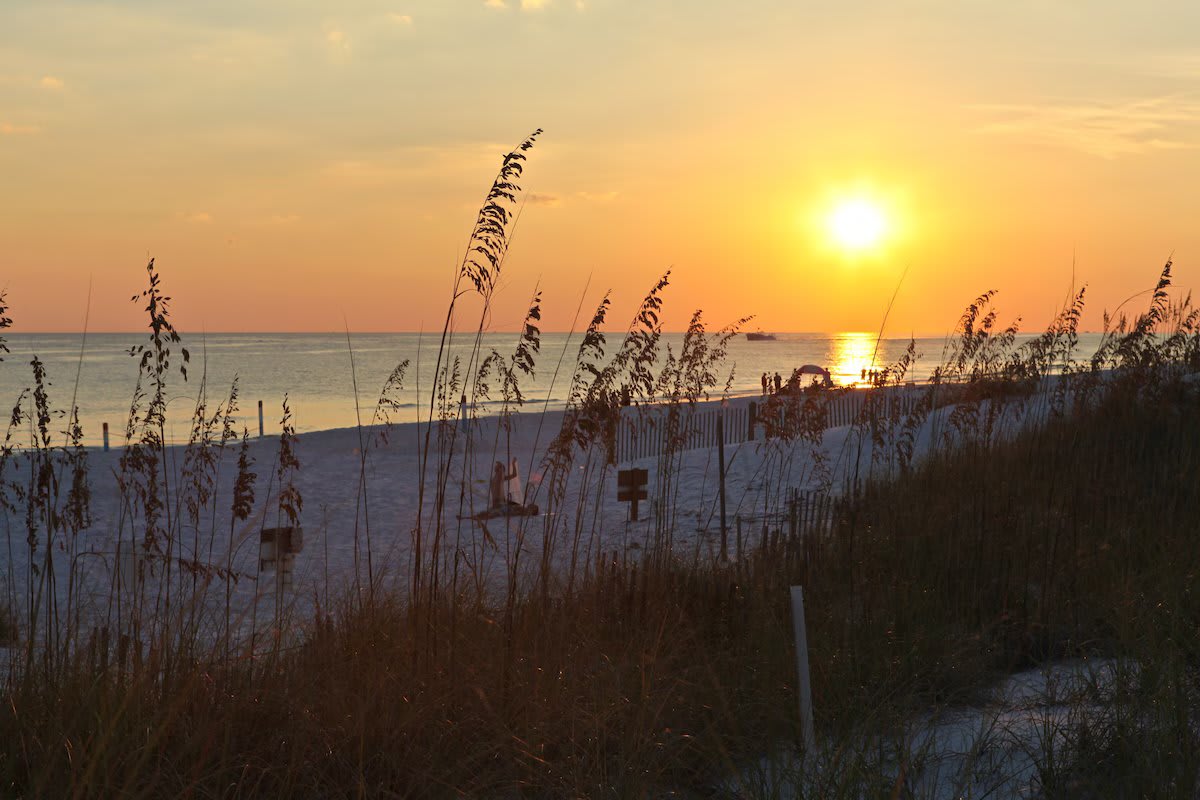 A beautiful sunset on our beach!