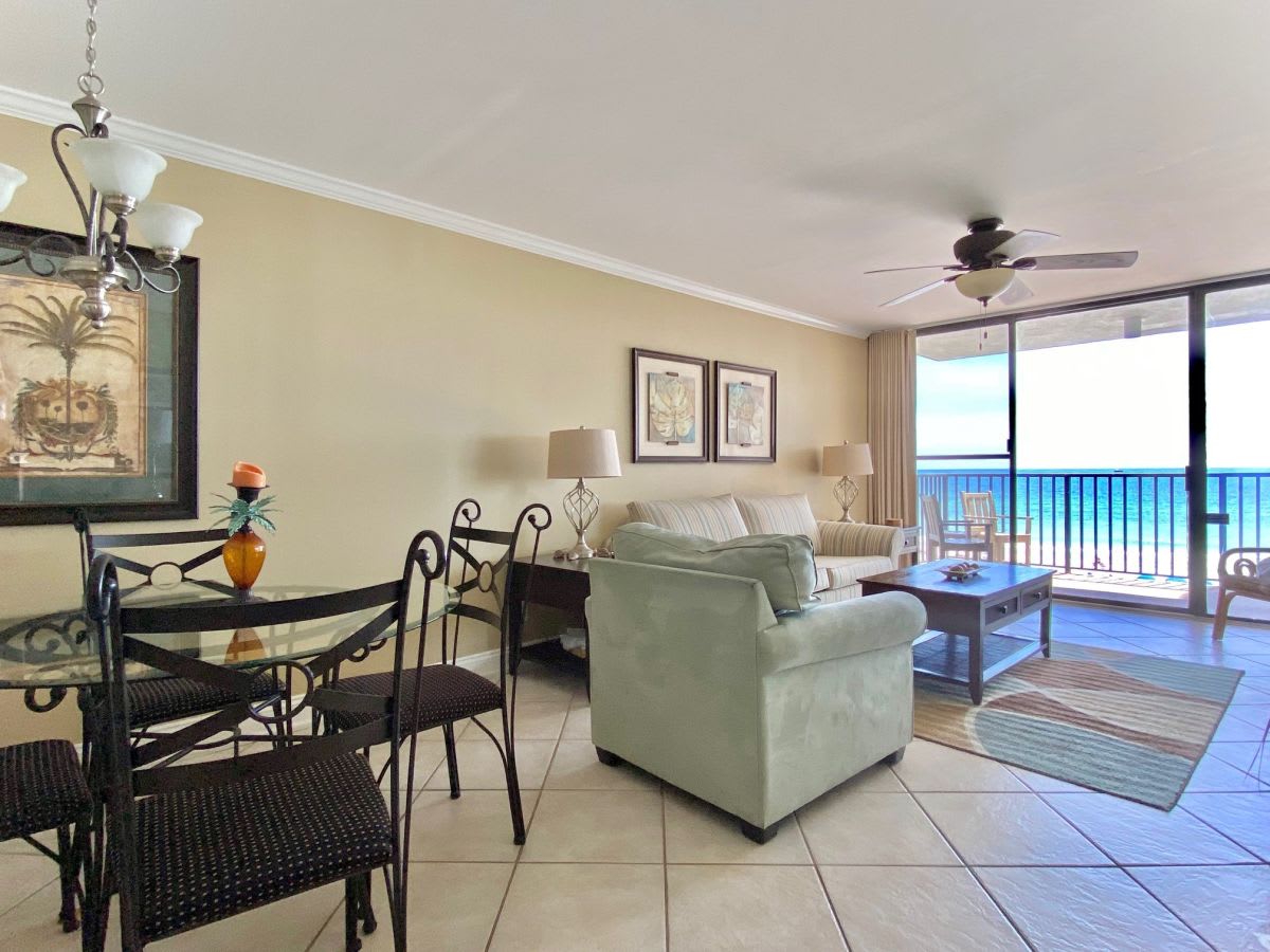 Dining area also  has view of gulf