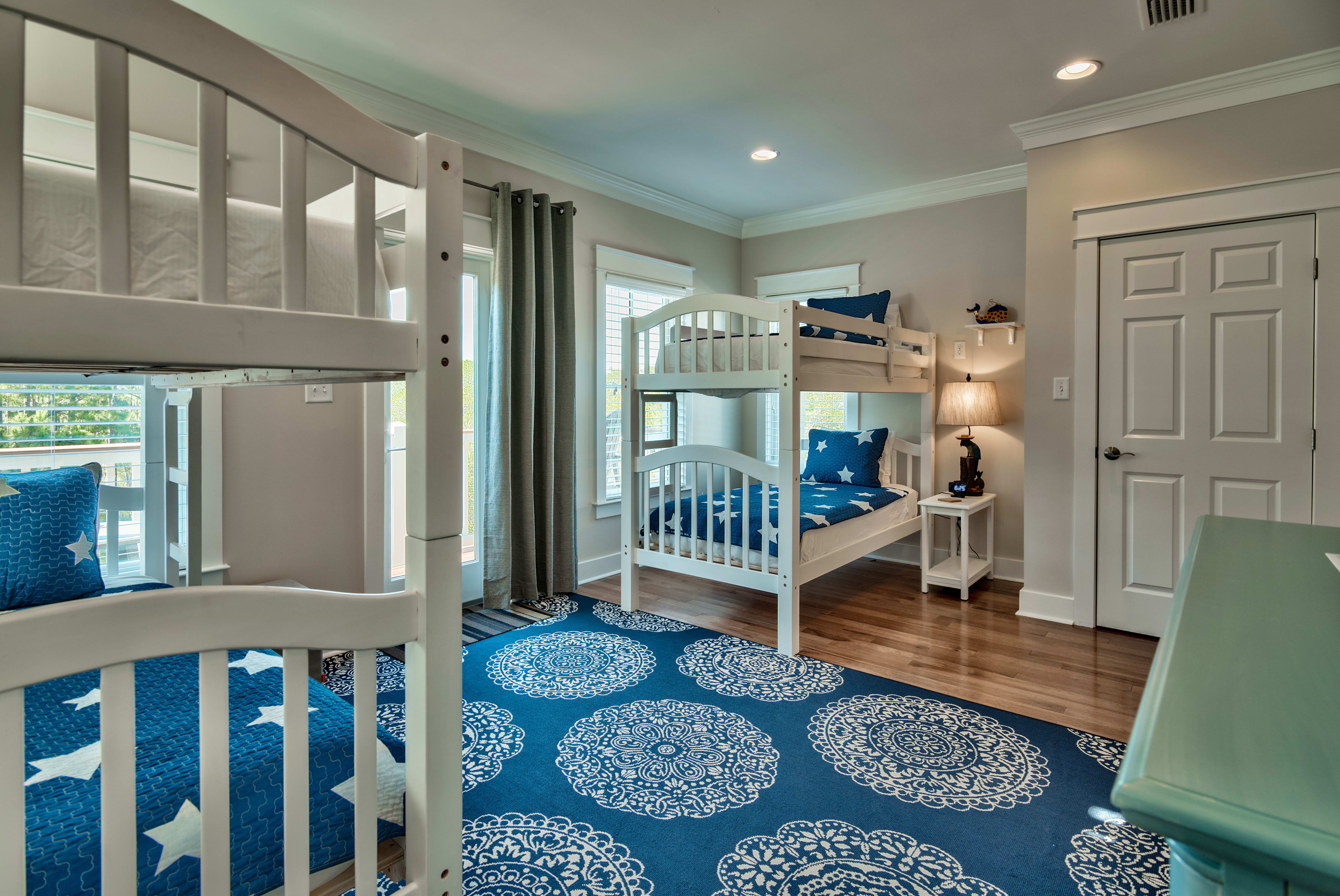 Third Floor Bunk Bedroom with attached full bath and private balcony