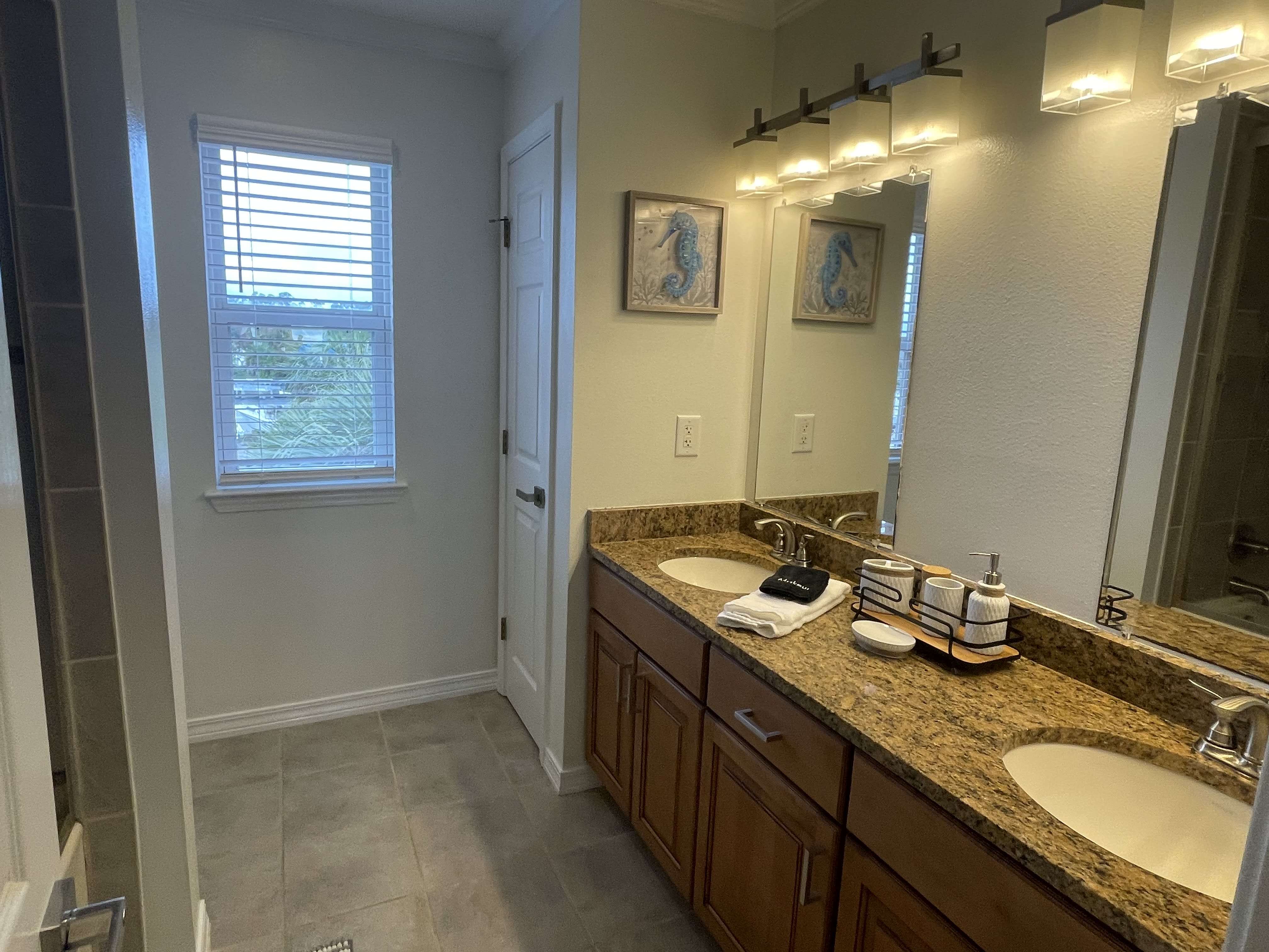 Part of the master bathroom