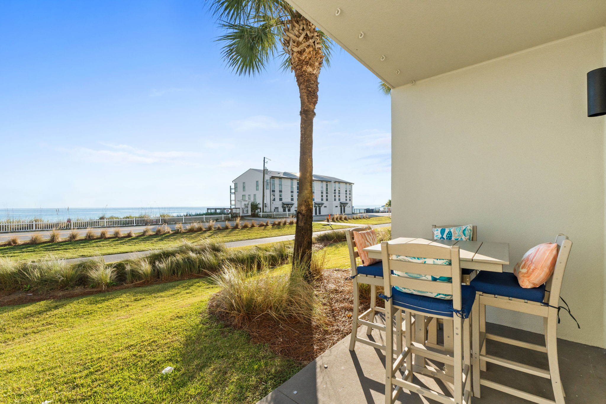 Private patio with Gulf views, perfect for morning coffee or sunsets 