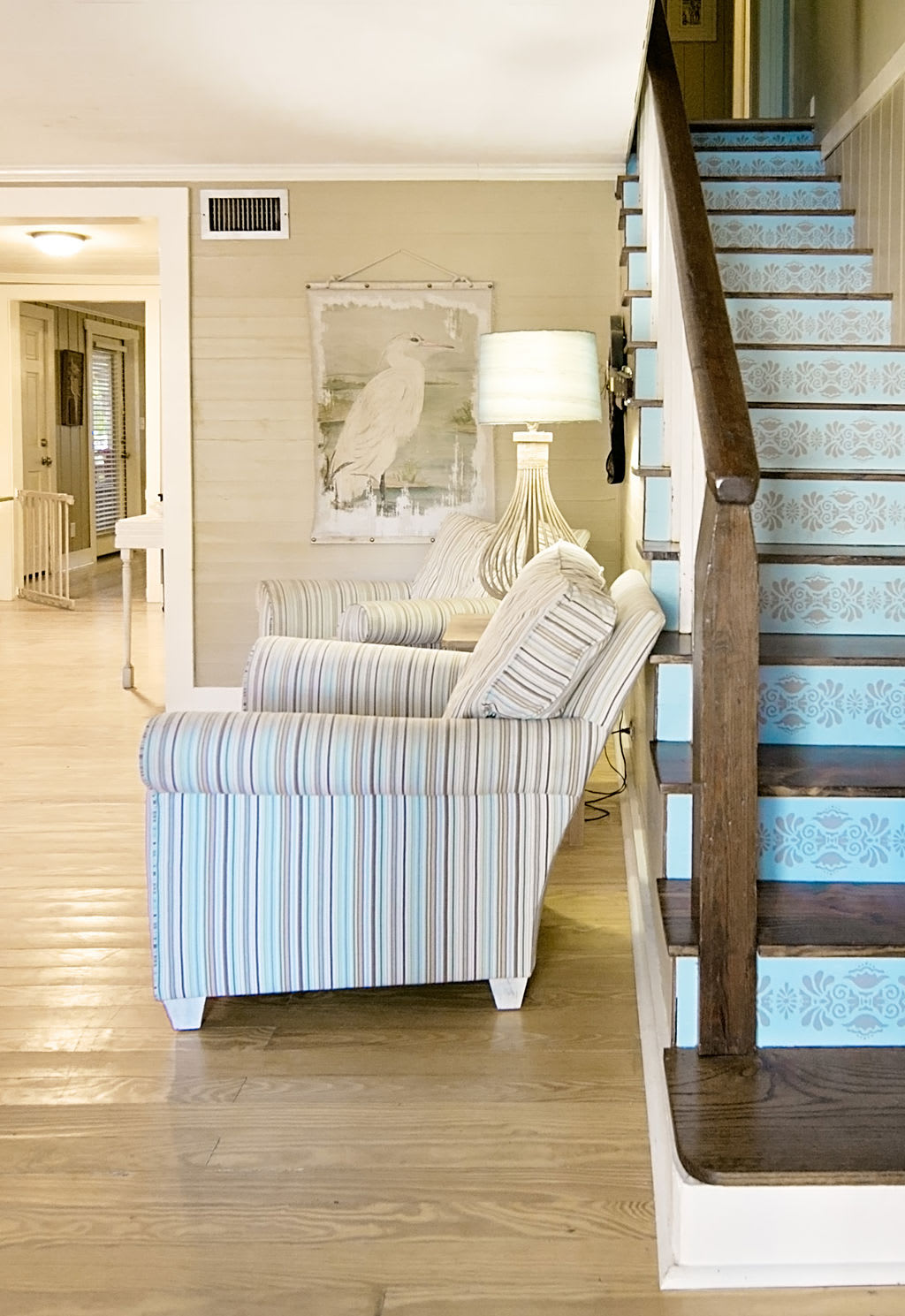Entryway with sittng area leading to Dining Room