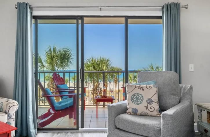 More beach views from the living room