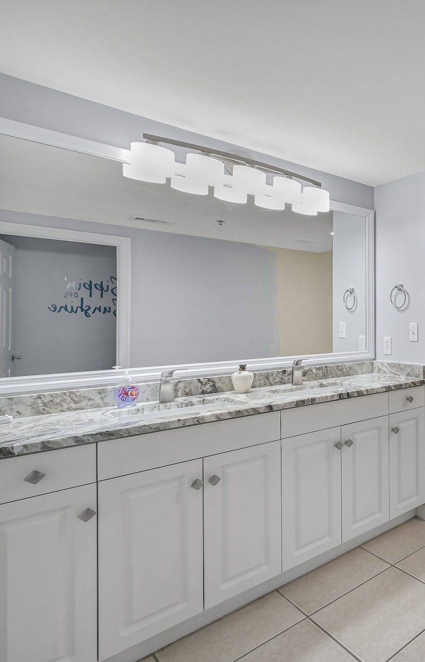 Ocean Master Bath.  New Granite and light.  Custom shower with rain head.  