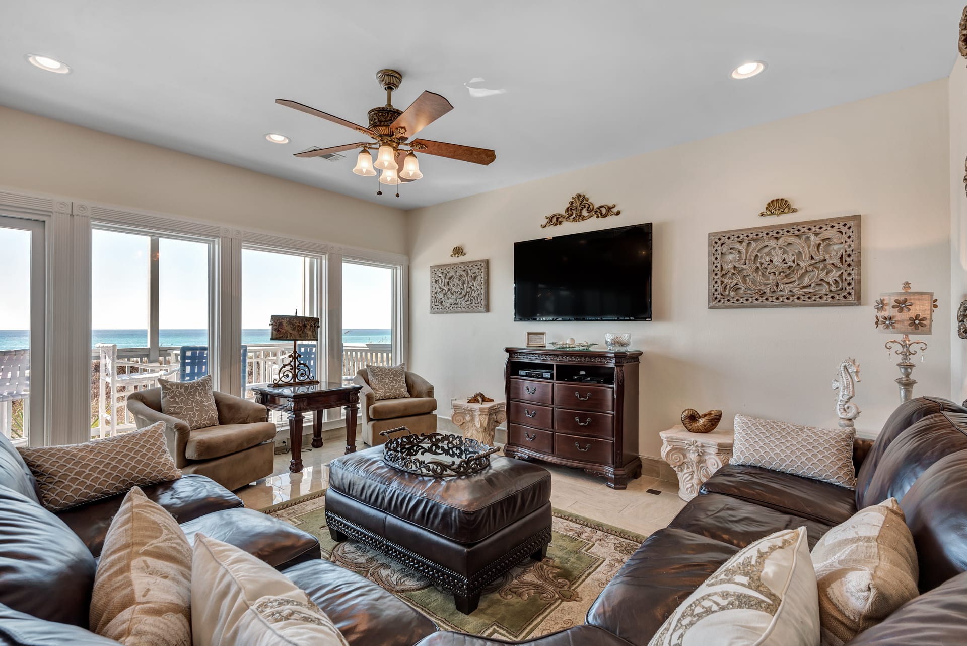 65" Samsung HD LED Flatscreen Smart Television on Wall in Family Room