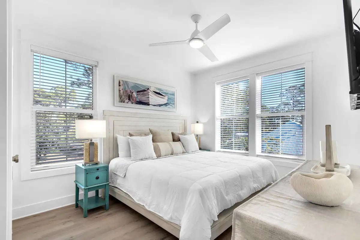 Whimsy-24 Bedroom 4. Pic 1. King with attached bath.