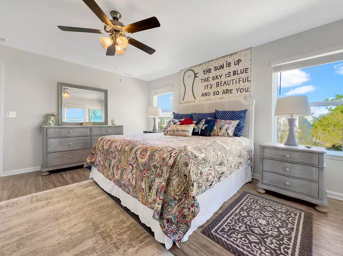 Master bedroom with King bed