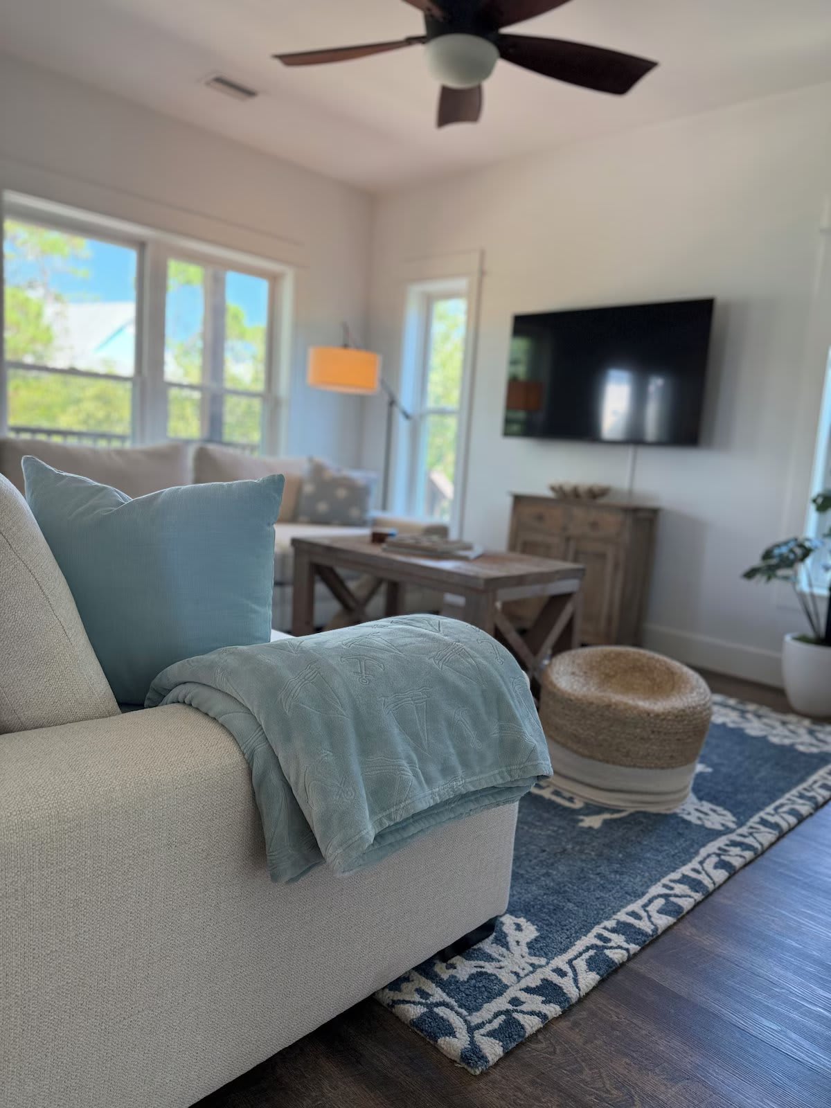 Large sectional sofa with enough space for the whole group!