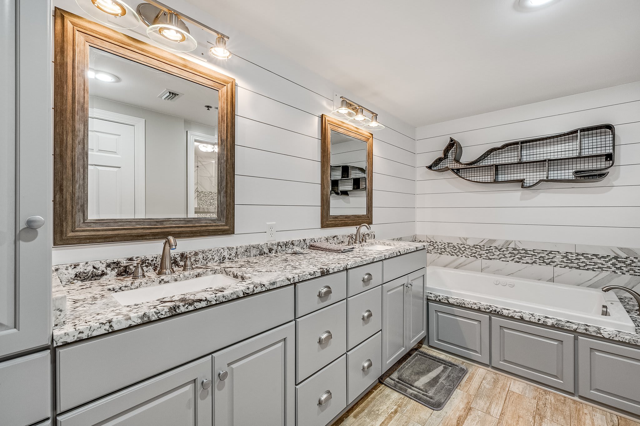 Master Bathroom with Soaker Tub. 