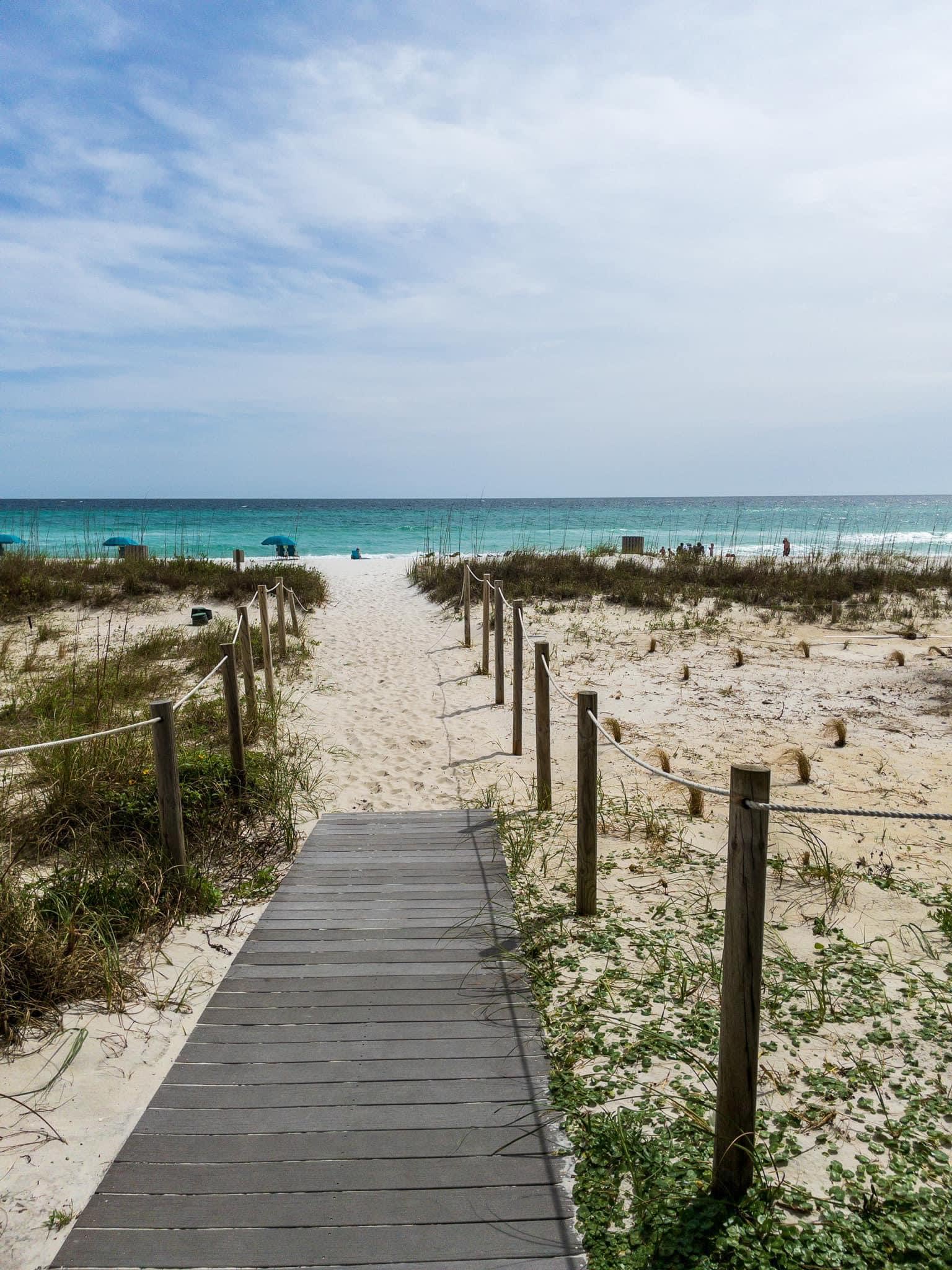 Walkway to the beach right outside of our beach side queen bedroom