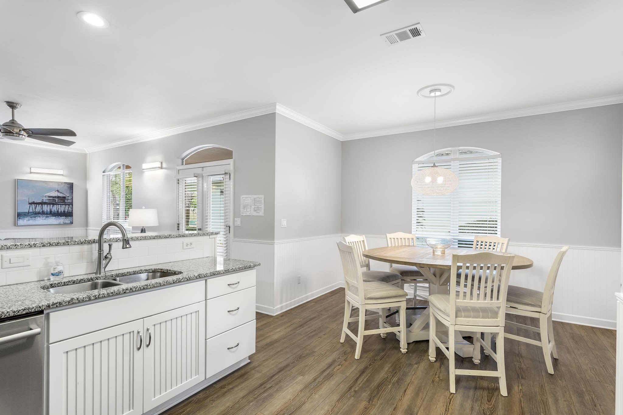 Open Living Room, Dining and Kitchen