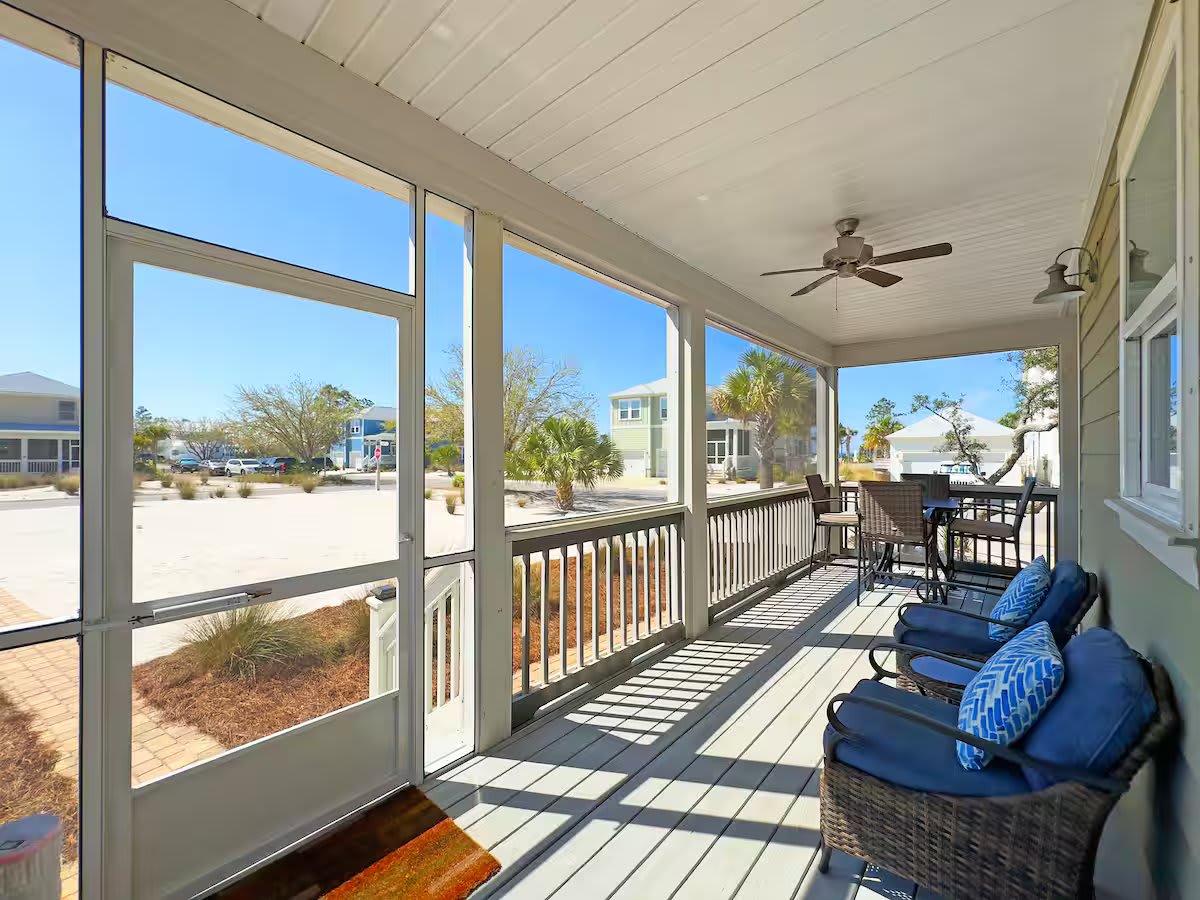 Front porch for morning coffee