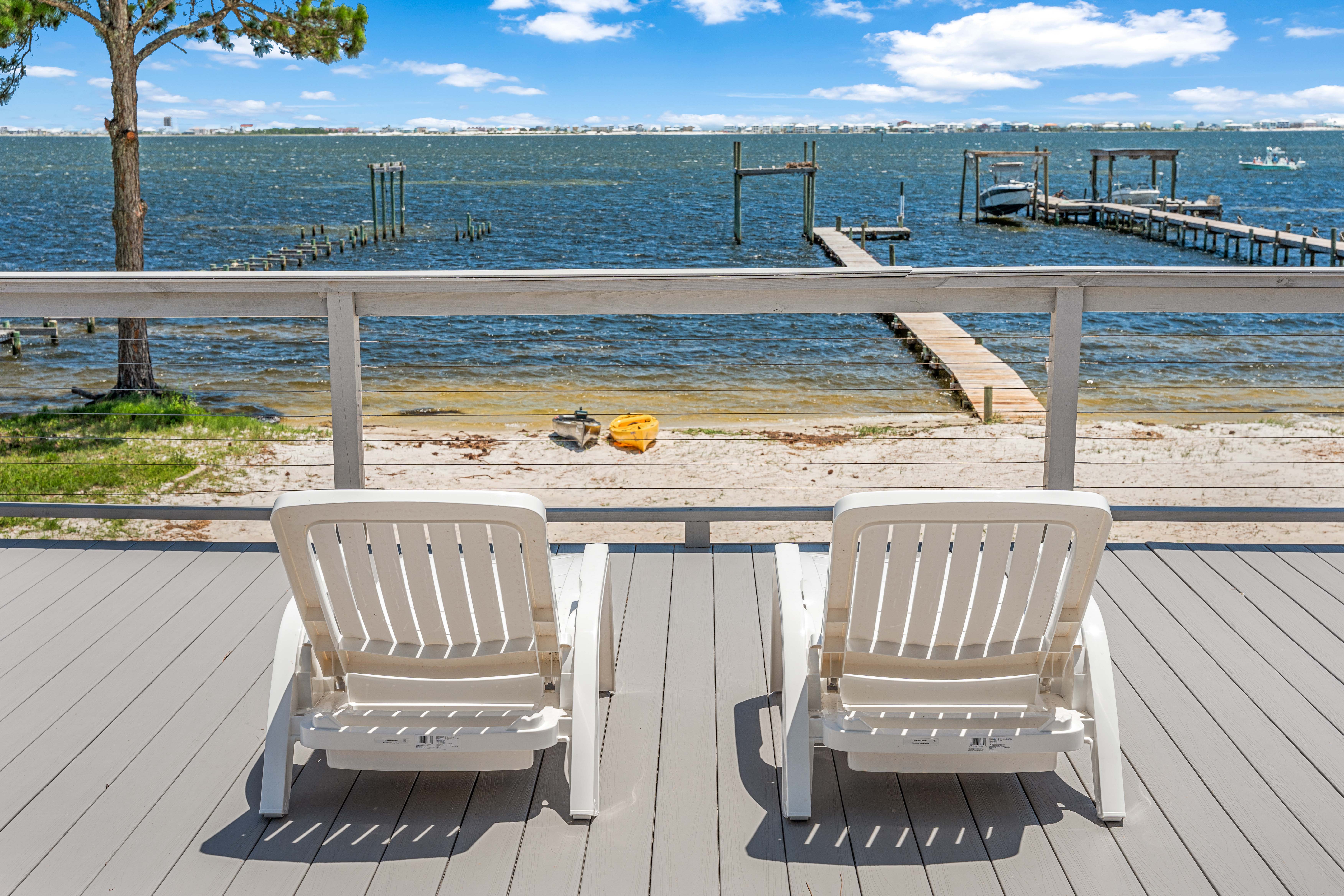 Overlooking your private beach and Santa Rosa Sound waters