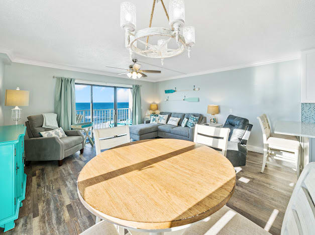 Dining table and chairs for dinner in - or family night of games.