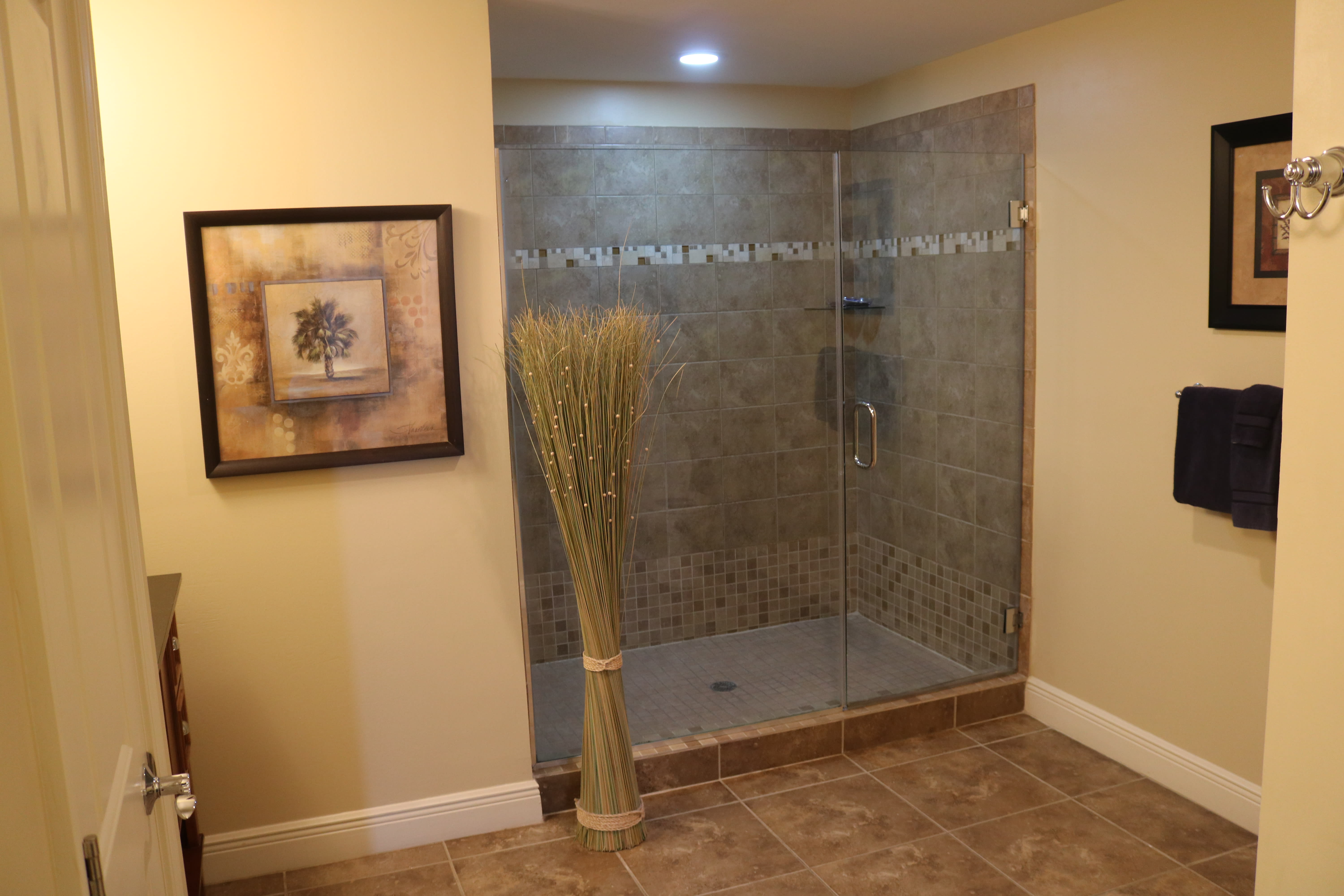 Master Bath with large walk in shower and 2 sinks