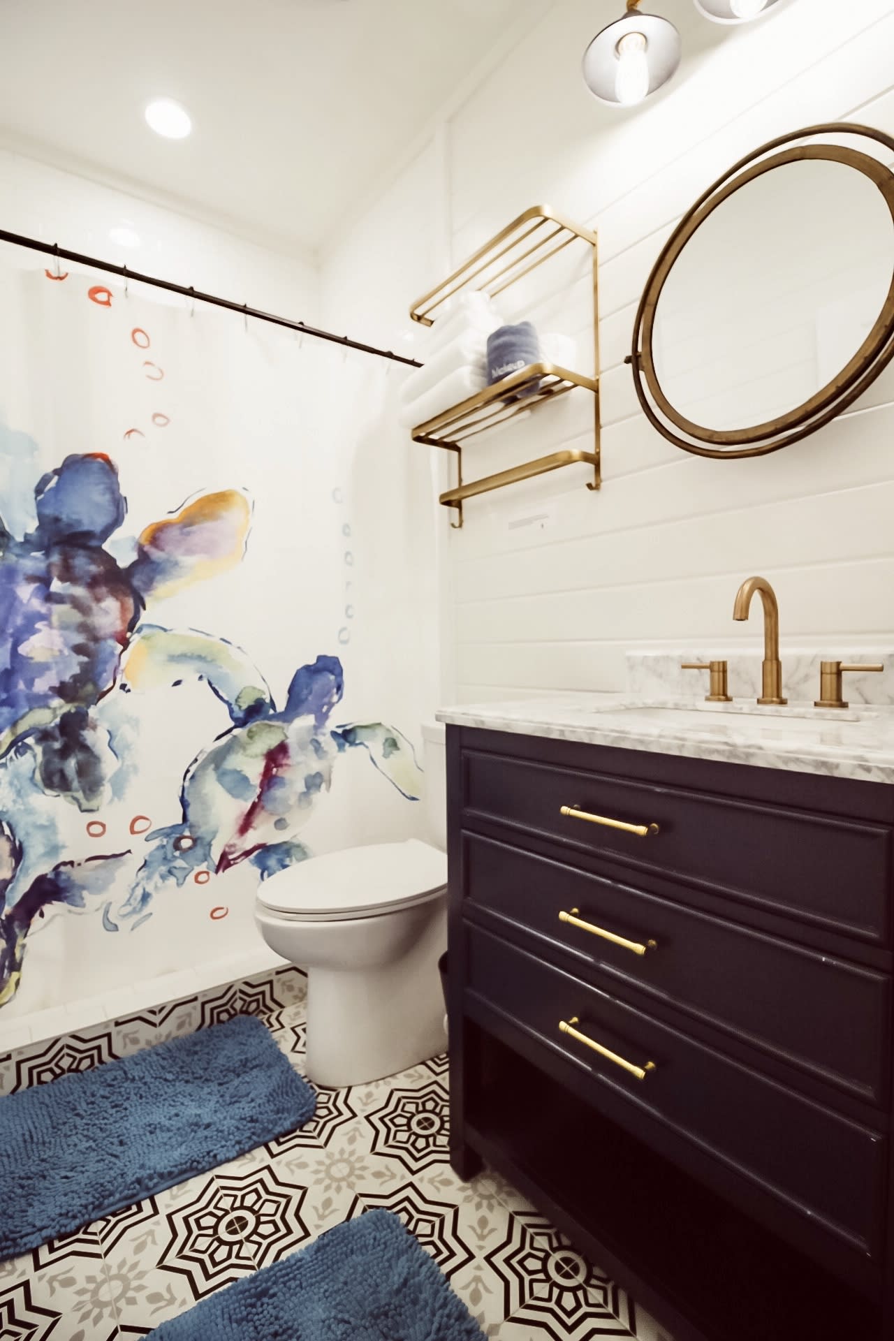 Master Bathroom with tiled shower