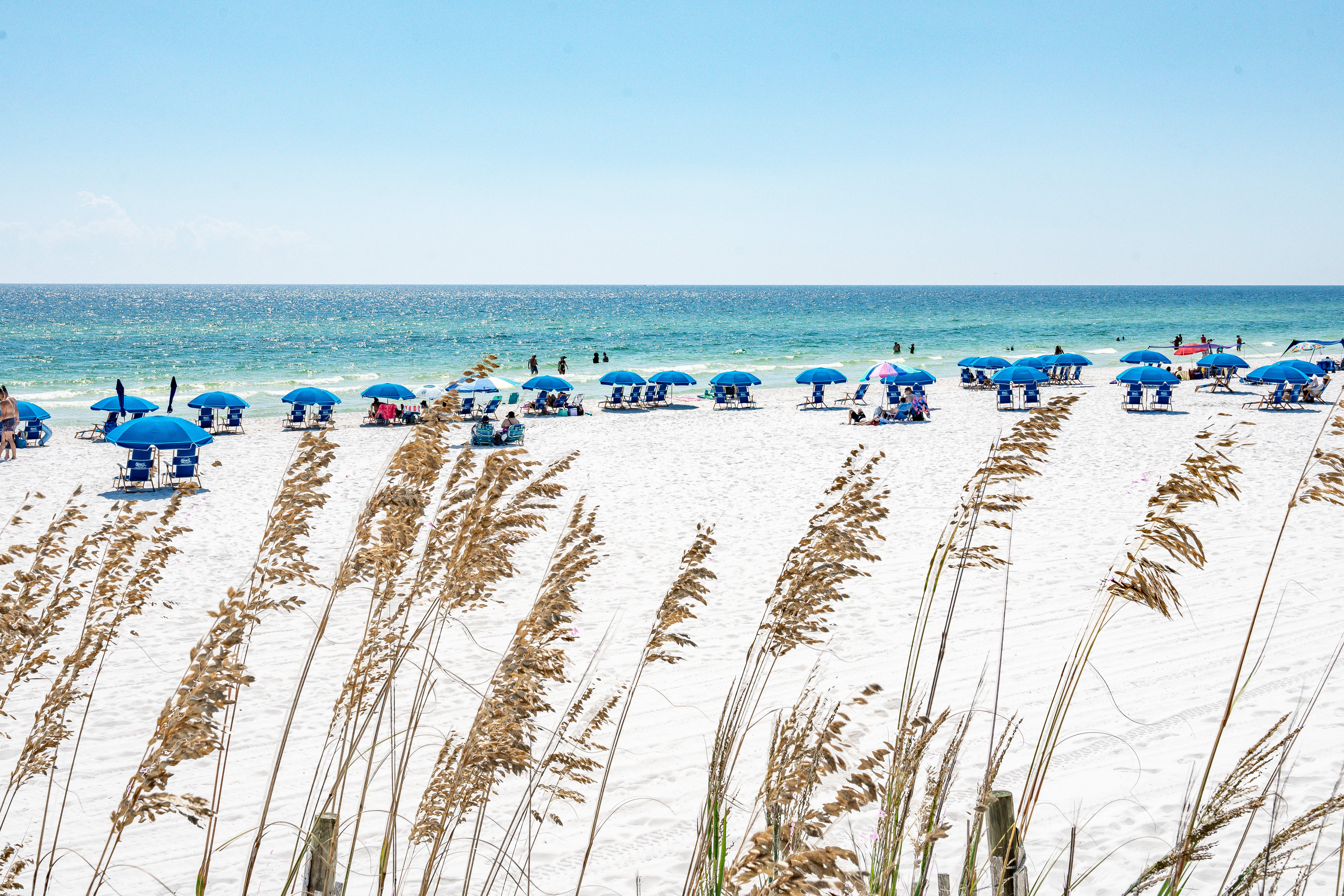Seasonal beach chair service available for guests.