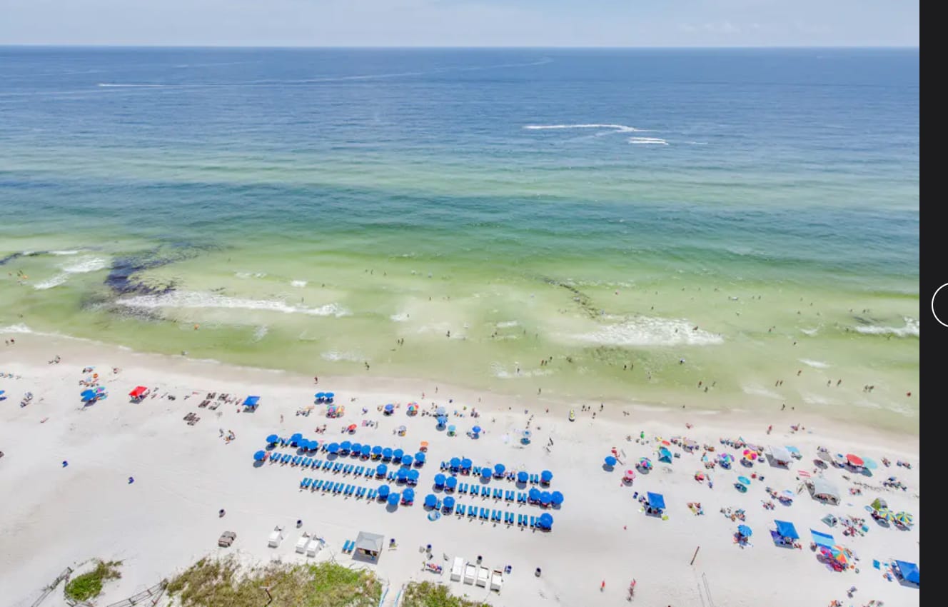View from Balcony Towards the Beach. 