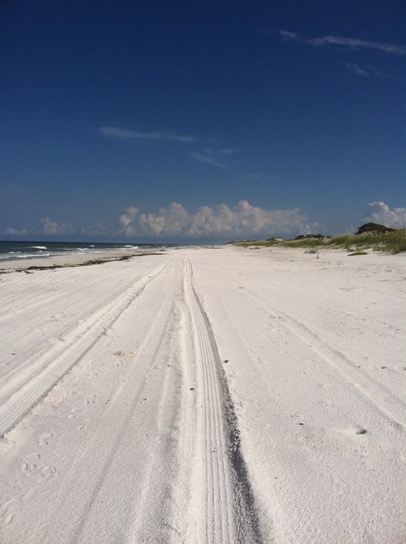 Walking the White Sand Beach (Recently Replenished)