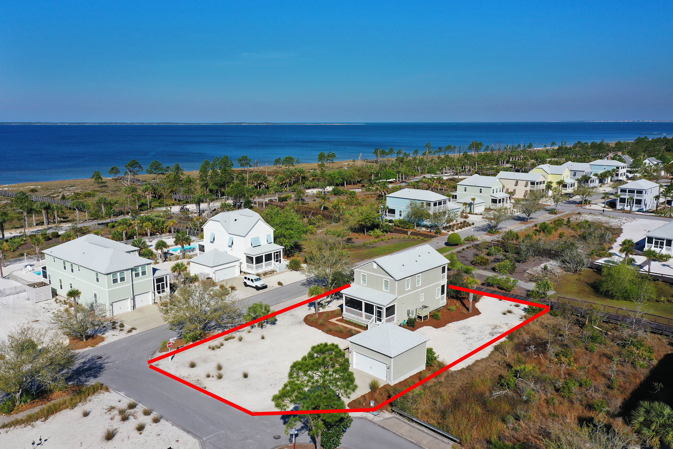 Huge lot with lots of space and a firepit with grill