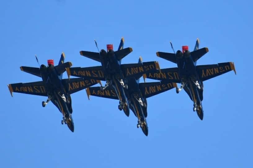 Blue Angels Fly by on Gulf Shores Beach