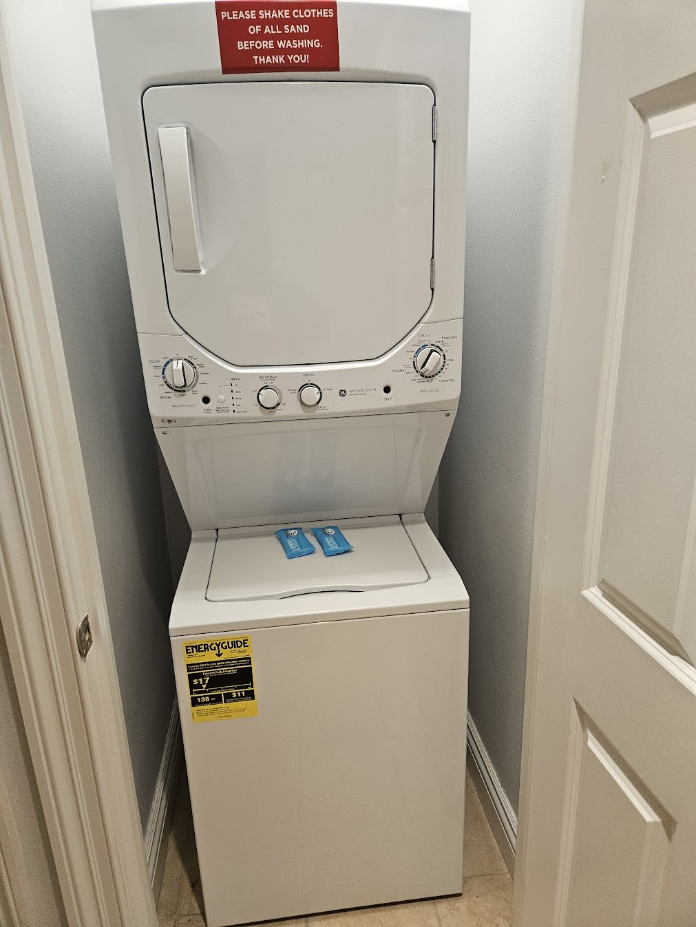 Washer &amp; Dryers in all three of our Condos with soup powder.