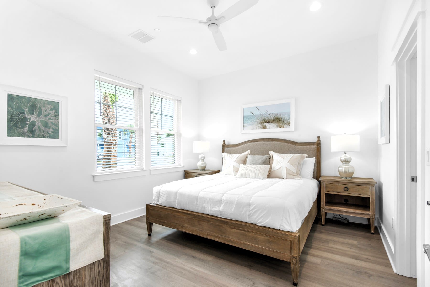 Azure-18 Bedroom 2, 1st floor.   King suite with private bath and 43&rdquo; TV.