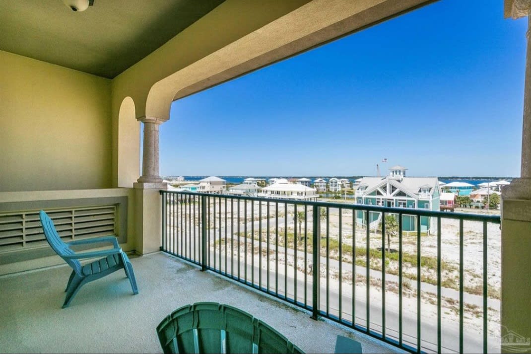 This private Balcony has views of the Island &amp; the Santa Rosa Sound