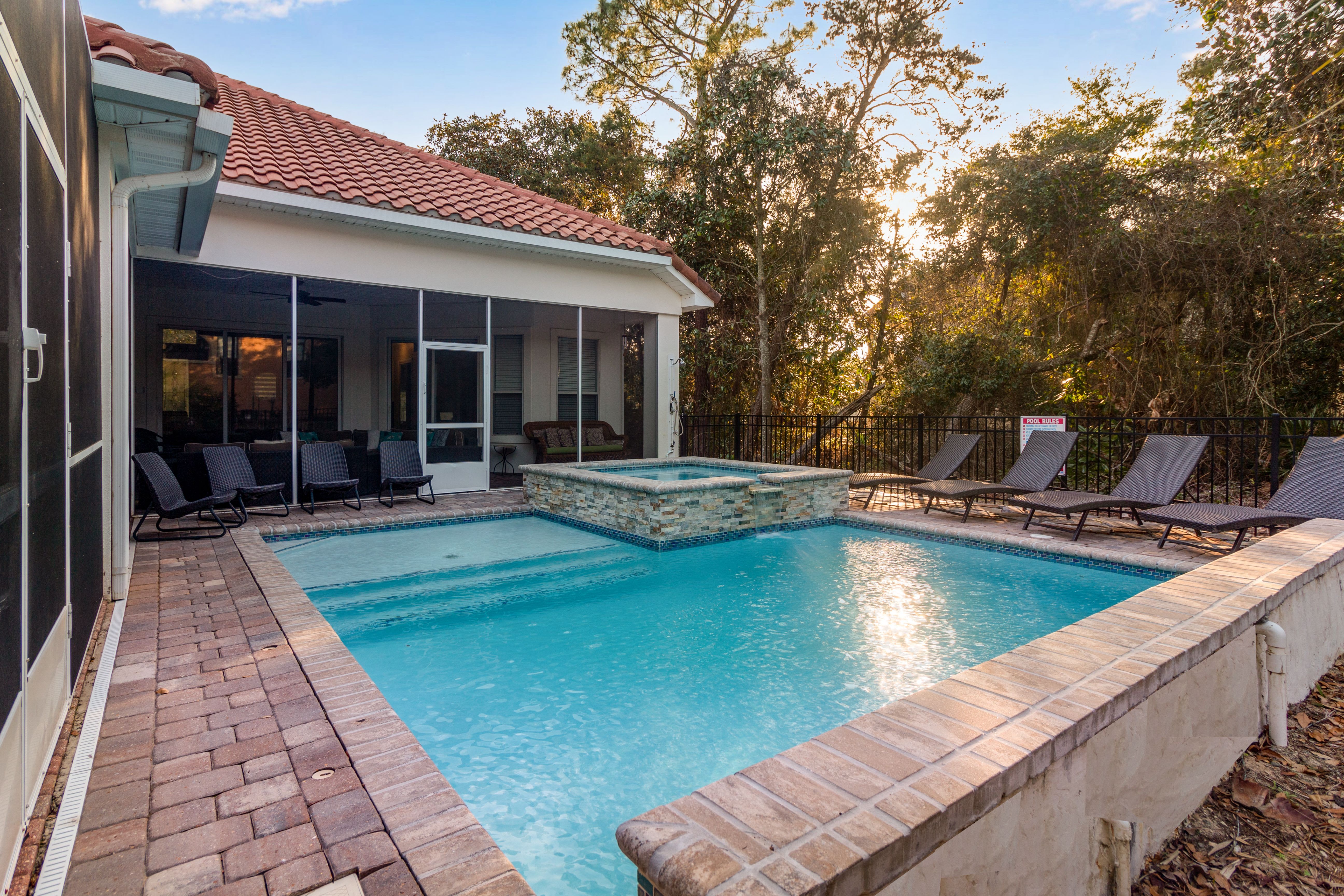 The pool looking back at the lanai The pool looking back at the lanai