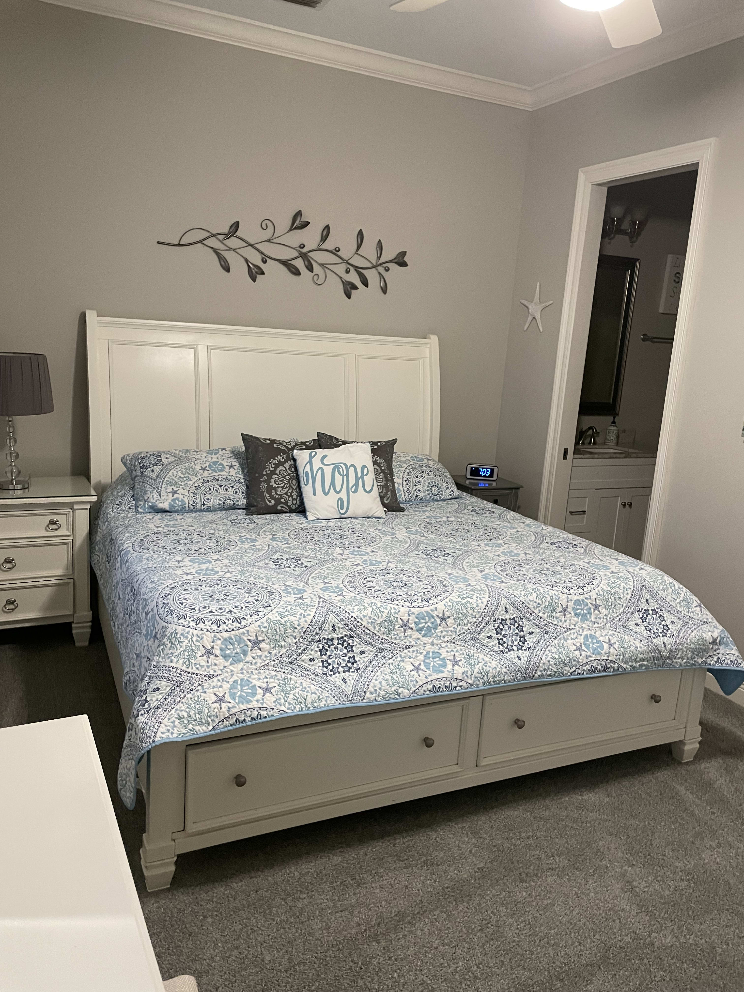 Second master has a king bed and its own private bath