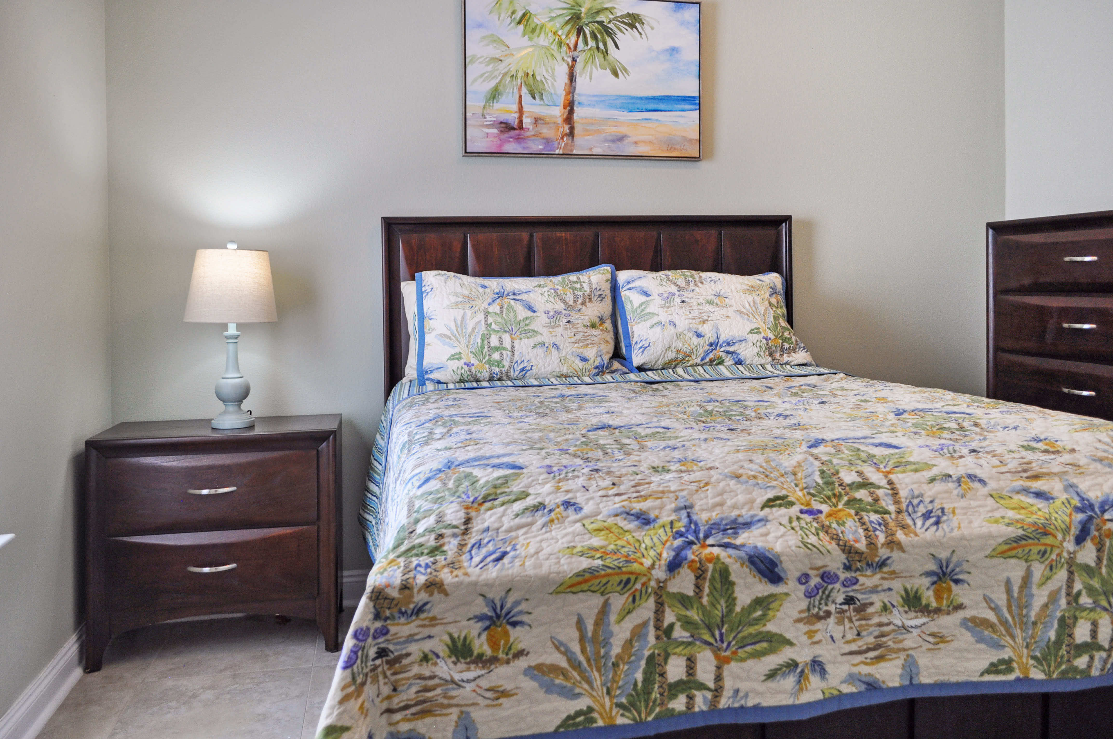 Queen bedroom with direct views of the Sound