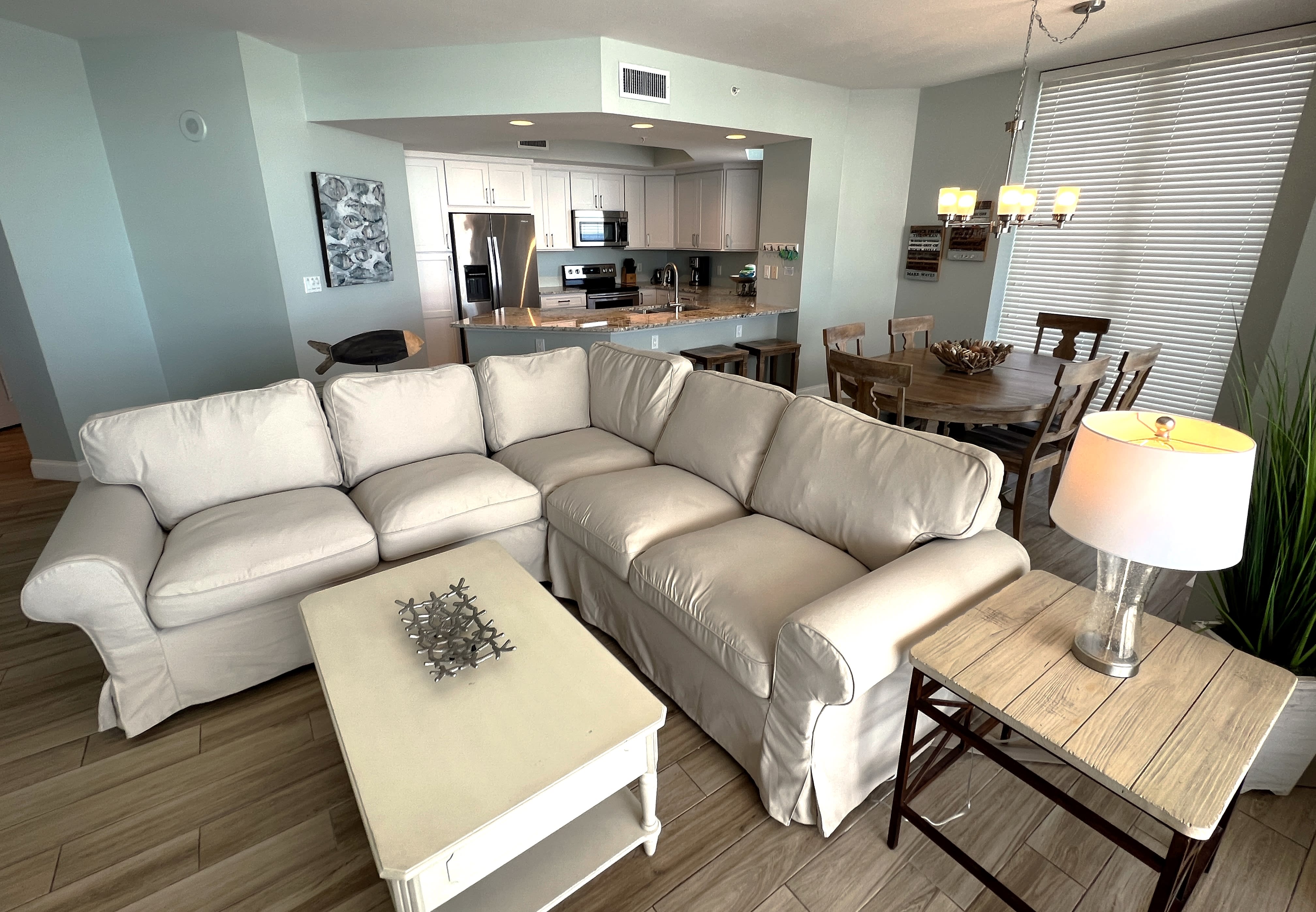 New comfortable slip covered sectional