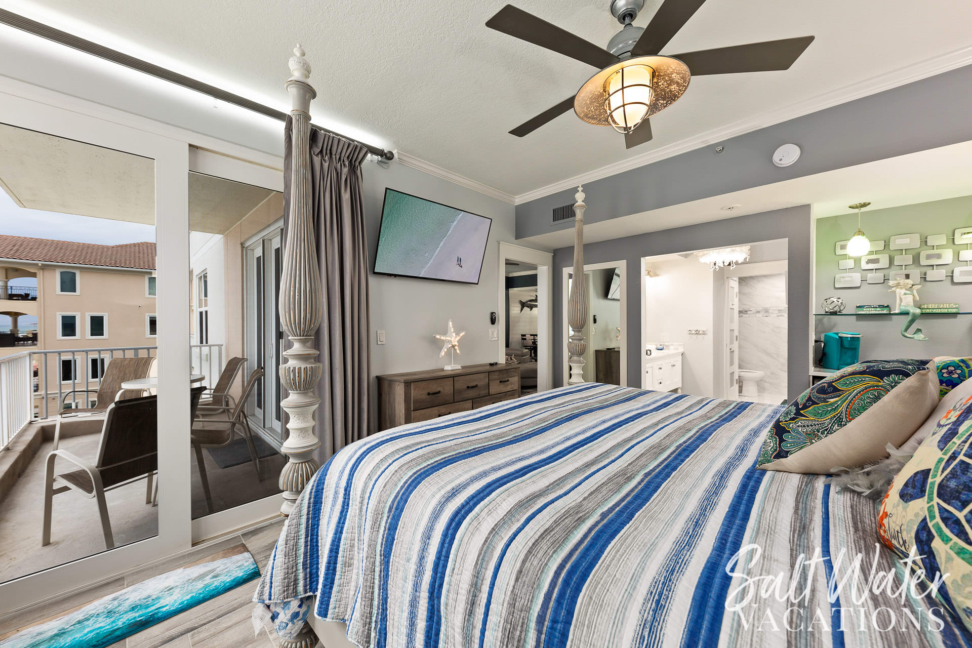 Open view of master bedroom 