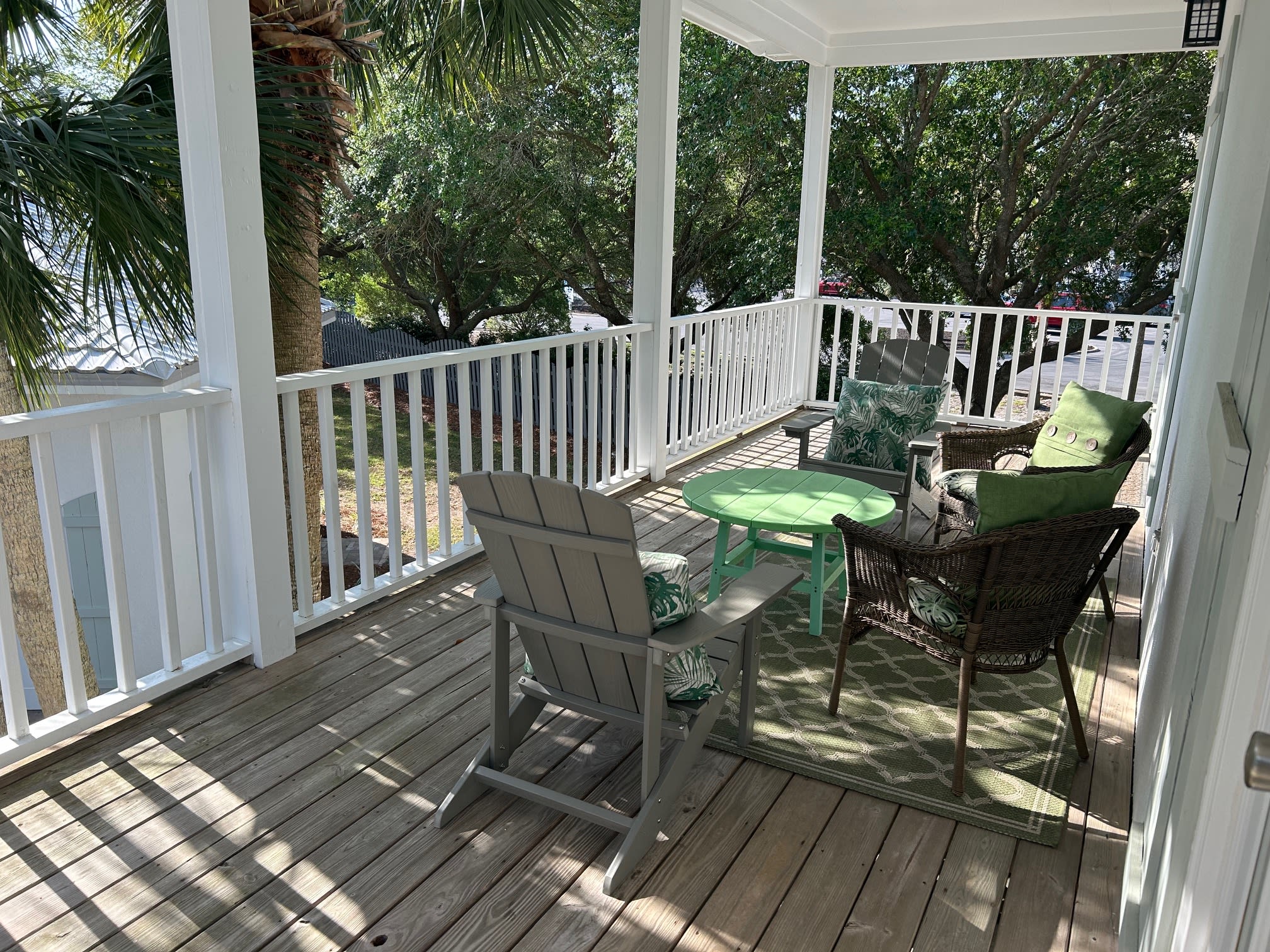 2nd Floor porch attached to the 2 bedrooms overlooking the large yard