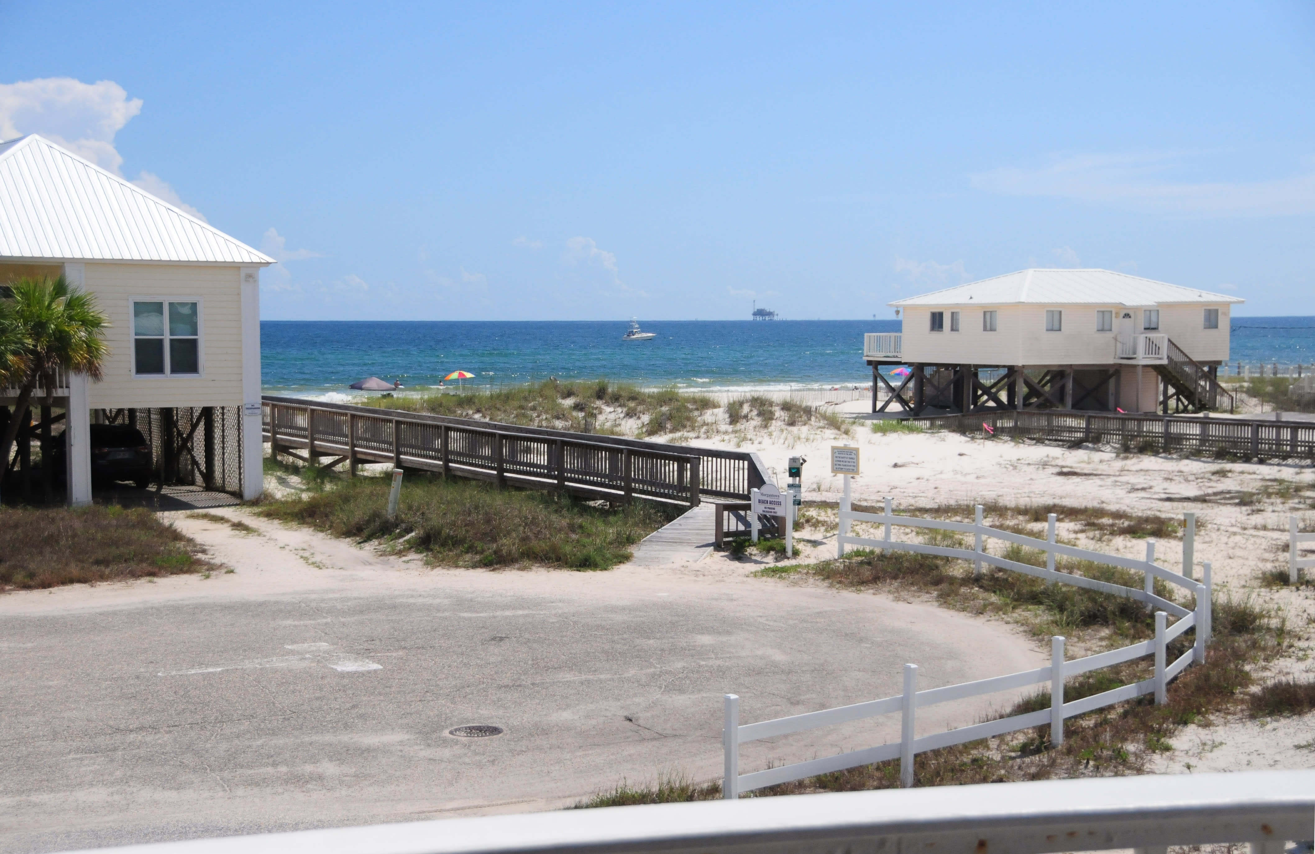 Our beautiful view! And our neighborhood boardwalk just across the street